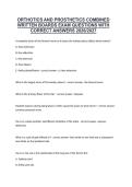 ORTHOTICS AND PROSTHETICS COMBINED WRITTEN BOARDS EXAM QUESTIONS WITH CORRECT ANSWERS 2026&sol;2027