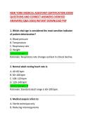 New York Medical Assistant Certification Exam Questions and Correct Answers Comprehensive Practice Test 2026