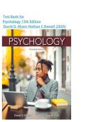 Test Bank for  Psychology 13th Edition David G&period; Myers Nathan C Dewall &lpar;2026&rpar; With  correct  answers&period;