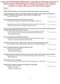 Using and Understanding Mathematics&colon; A Quantitative Reasoning Approach&comma; 7th Edition by Jeffrey O&period; Bennett & William L&period; Briggs &ndash; ISBN 978-0134705187 &vert; Complete Test Bank & Study Guide &vert; All Chapters Quantitative Reasoning Practice&comma; College Math Exam Questi