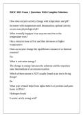 BIOC 3021 Exam 1 Questions With Complete Solutions
