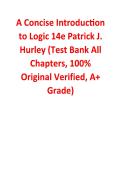 A Concise Introduction to Logic&comma; 14th Edition by Patrick J&period; Hurley &ndash; ISBN 978-0357798683 &vert; Complete Test Bank & Study Guide &vert; All Chapters Symbolic Logic&comma; Critical Thinking&comma; Philosophy Exam Questions & Reasoning Practice Resource