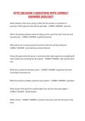 ATTR 380 EXAM 4 QUESTIONS WITH CORRECT ANSWERS 2026&sol;2027