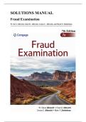 Solutions Manual &mdash; Fraud Examination&comma; 7th Edition &lpar;Albrecht&comma; Albrecht&comma; Albrecht & Zimbelman&comma; 2024&rpar;&comma; Chapters 1-18 &vert; All Chapters Covered
