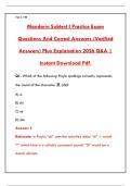 MANDARIN SUBTEST I PRACTICE EXAM QUESTIONS AND CORRECT ANSWERS