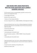O&P BOARD PREP&colon; MOCK PROSTHETIC WRITTEN EXAM QUESTIONS WITH CORRECT ANSWERS 2026&sol;2027
