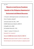 COMPLETE GUIDE TO THE MANUAL ON LAND SURVEY PROCEDURES &vert; PHILIPPINES DENR
