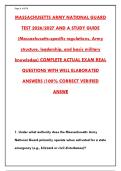 MASSACHUSETTS ARMY NATIONAL GUARD TEST 2026 &vert; PRACTICE QUESTIONS & STUDY GUIDE PDF