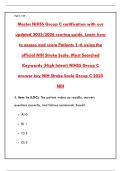 MASTER NIHSS GROUP C CERTIFICATION &vert; UPDATED 2025 GUIDE & PRACTICE TEST