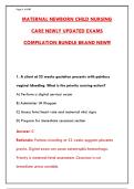 MATERNAL NEWBORN CHILD NURSING CARE EXAM COMPILATION BUNDLE &ndash; NEWLY UPDATED 2025 &vert; NCLEX-RN & COURSE REVIEW