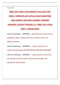 MBIO 3401 FINAL EXAM 2025 &vert; LATEST VERSION WITH COMPLETE SOLUTIONS