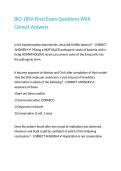 BIO 189A Final Exam Questions With Correct Answers&period;