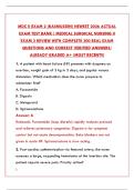 MDC II EXAM 2&colon; PRACTICE QUESTIONS & ANSWERS FOR NURSING STUDENTS