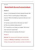 MENTAL HEALTH NURSING PROCTORED TEST BANK &ndash; EXAM PREP & PRACTICE QUESTIONS