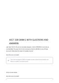 Acct 330 Exam 2  Review Exam Questions & Answers &vert; 100&percnt; Verified solutions &vert;Questions with Correct Answers 