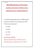 MHA 706 FINAL EXAM COMPLETE QUESTIONS AND CORRECT VERIFIED ANSWERS 