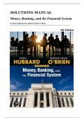 Solutions Manual &mdash; Money&comma; Banking&comma; and the Financial System&comma; 4th Edition &lpar;Hubbard & O'Brien&comma; 2021&rpar;&comma; Chapters 1-18 &vert; All Chapters Covered