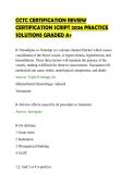 CCTC CERTIFICATION REVIEW &NewLine;CERTIFICATION SCRIPT 2026 PRACTICE &NewLine;SOLUTIONS GRADED A&plus; 