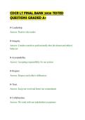 CDCR LT FINAL BANK 2026 TESTED &NewLine;QUESTIONS GRADED A&plus; 