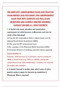 MN DENTISTRY JURISPRUDENCE EXAM AND PRACTICE EXAM NEWEST 2026 TEST BANK &vert; UPDATED QUESTIONS & ANSWERS