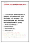 MVU NURS 620 EXAM 4 GREMMINGER REVIEW &ndash; COMPREHENSIVE STUDY GUIDE & PRACTICE QUESTIONS