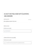 KU ACCT 330 FINAL EXAM  Review Exam Questions & Answers &vert; 100&percnt; Verified solutions &vert;Questions with Correct Answers