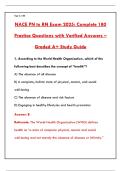 NACE PN TO RN EXAM 2025&colon; COMPLETE STUDY GUIDE & PRACTICE TEST