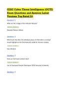 GIAC Cyber Threat Intelligence &lpar;GCTI&rpar; Exam Questions and Answers Latest Versions Top Rated A&plus;