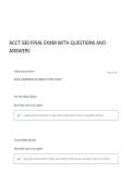 ACCT 330 Final Exam  Review Exam Questions & Answers &vert; 100&percnt; Verified solutions &vert;Questions with Correct Answers