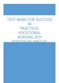 Test Bank Success in Practical Vocational Nursing 9th Edition by Kathy Quan Knecht ISBN 9781975168155 A&plus;&NewLine;