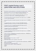 FDOT Asphalt Paving Level 2 Questions and Solutions Complete Study Guide for Certification Exam A&plus;