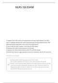 NURS 316 UNIT 6 QUESTIONS AND VERIFIED ANSWERS