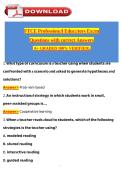 FTCE Professional Educators Exam Questions with Correct Answers Verified Florida Teacher Certification Study Guide A&plus;&NewLine;