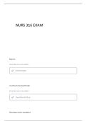 NURS 316 PHARM EXAM 3 DRUGS QUESTIONS AND VERIFIED ANSWERS