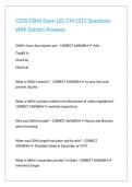 COSS OSHA Exam LSU CM 2215 Questions With Correct Answers