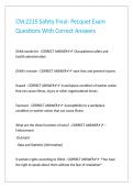 CM 2215 Safety Final- Pecquet Exam Questions With Correct Answers