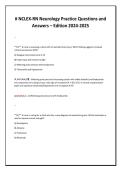 &num; NCLEX-RN Neurology Practice Questions and &NewLine;Answers &ndash; Edition 2024-2025