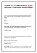 &num; NCLEX-RN Exam Pack Set 8 &lpar;75 Questions & ANSWERs &NewLine;Updated 2022&rpar; &ndash; Latest Edition for Success in 2024&sol;2025