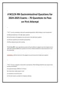 &num; NCLEX-RN Gastrointestinal Questions for &NewLine;2024-2025 Exams &ndash; 70 Questions to Pass &NewLine;on First Attempt