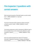 Fire Inspector 2 questions with correct answers&period;