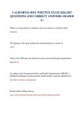 CALIFORNIA RDA WRITTEN EXAM 2026-2027 QUESTIONS AND CORRECT ANSWERS GRADED A&plus;