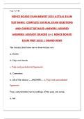 NDHCE BOARD EXAM NEWEST 2025 ACTUAL EXAM TEST BANK &vert; FULL PRACTICE QUESTIONS & ANSWERS