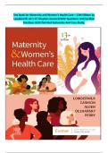 Test Bank for Maternity and Women&rsquo;s Health Care&comma; 13th Edition &lpar;Lowdermilk&comma;2026&sol;2027&rpar;&comma; Chapter 1-37 &vert; All Chapters