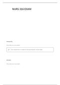 NURS 316 EXAM 1 QUESTIONS AND COMPLETE SOLUTIONS&vert;RATED A&plus;