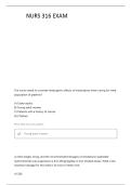 NURS 316 FINAL REVIEW QUESTIONS AND COMPLETE SOLUTIONS&vert;RATED A&plus;