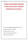 NEVADA LIFE INSURANCE LATEST EXAM UPDATE 2026 &vert; COMPLETE GUIDE WITH AMPLE PRACTICE QUESTIONS