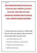 NEW TECHNICIAN CERTIFICATION ACTUAL EXAM 2026 &vert; OFFICIAL PRACTICE TEST & ANSWERS