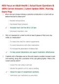 HESI Focus on Adult Health 2026 &vert; Practice Questions & Verified Answers &vert; Nursing Exam Prep