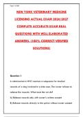 NEW YORK VETERINARY MEDICINE LICENSING ACTUAL EXAM 2026 &vert; OFFICIAL TEST PREP 