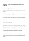 Legal Exam &ndash; Business Law&comma; Criminal Law Basics&comma; and Legal System Study Guide